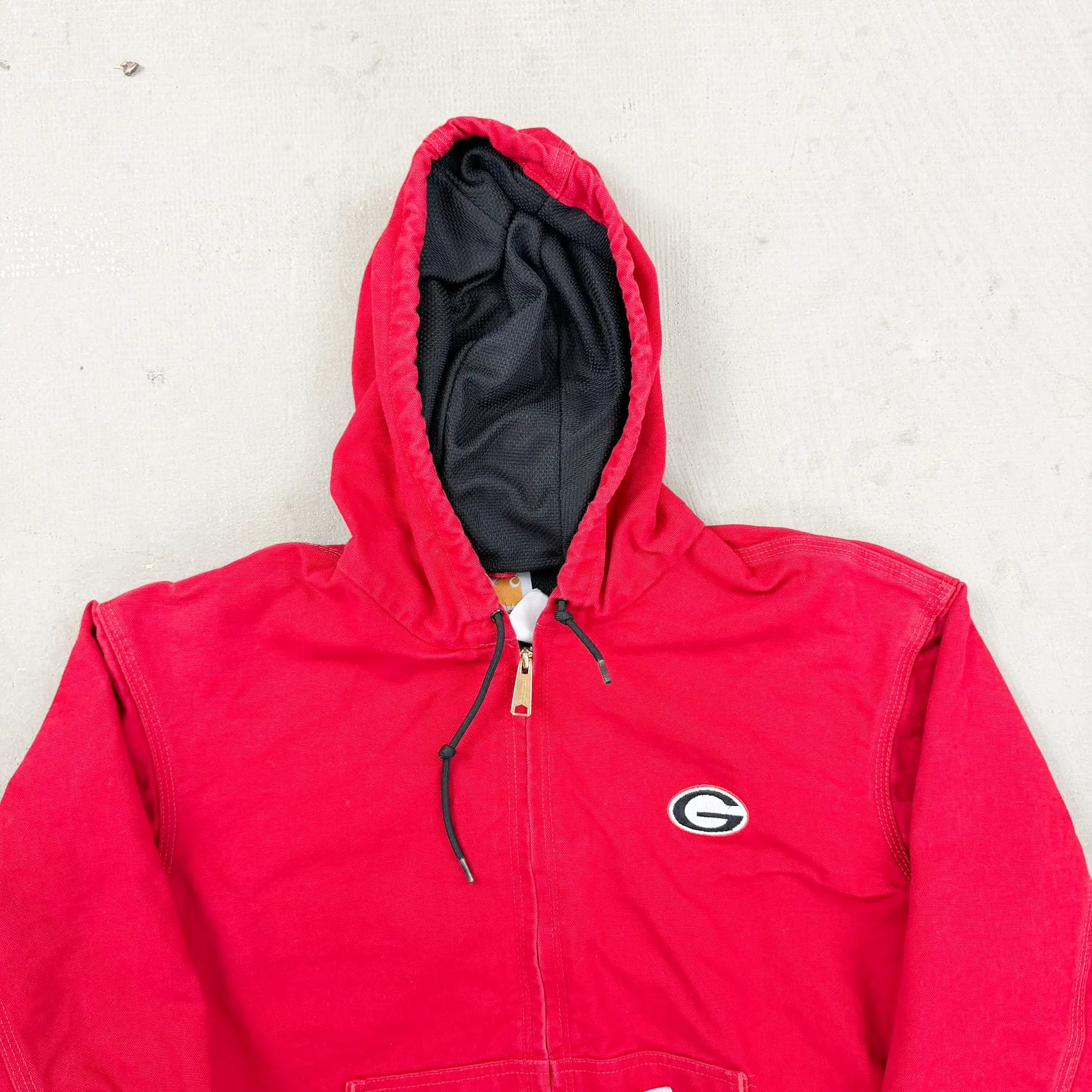 F- Vintage Carhartt University Of Georgia Active Hooded Work Jacket - L sold by HG Vintage product image thumbnail 2