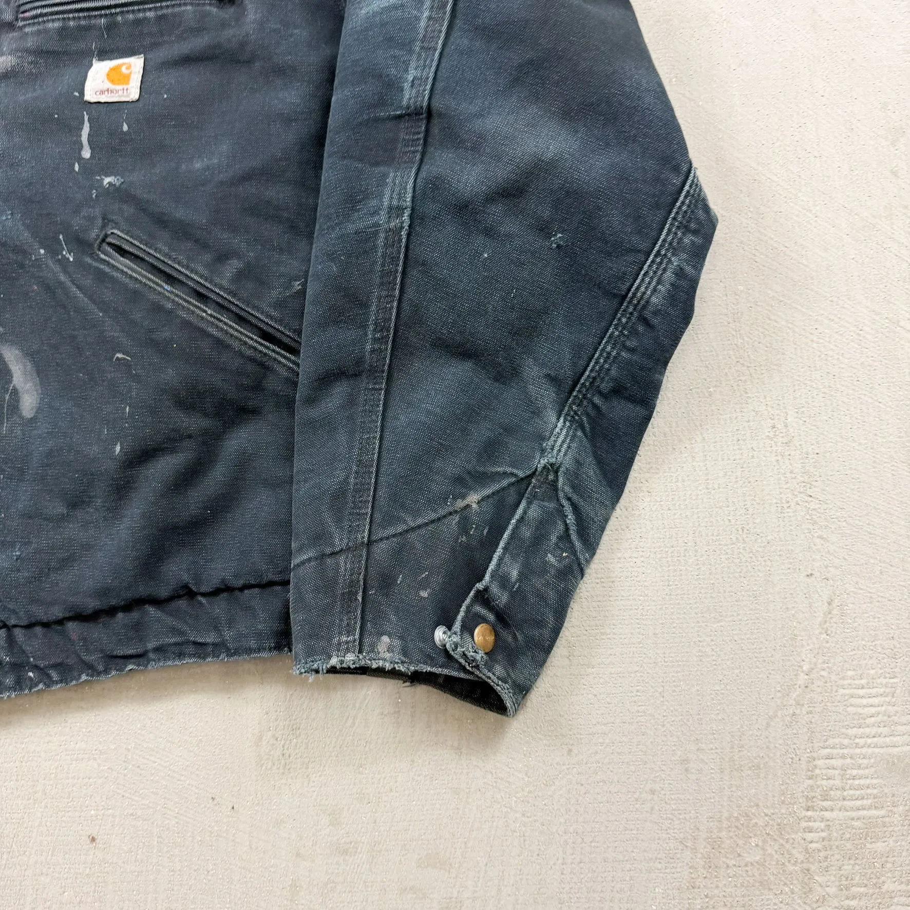 F- Vintage Carhartt Made In USA Blanket Lined Black Detroit Workwear Jacket - XL sold by HG Vintage product image thumbnail 3