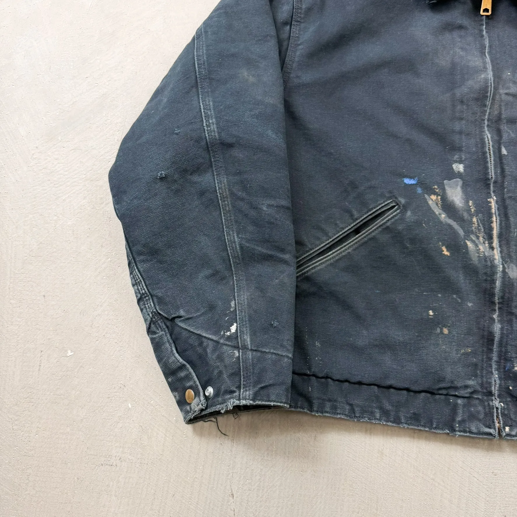 F- Vintage Carhartt Made In USA Blanket Lined Black Detroit Workwear Jacket - XL sold by HG Vintage product image thumbnail 4