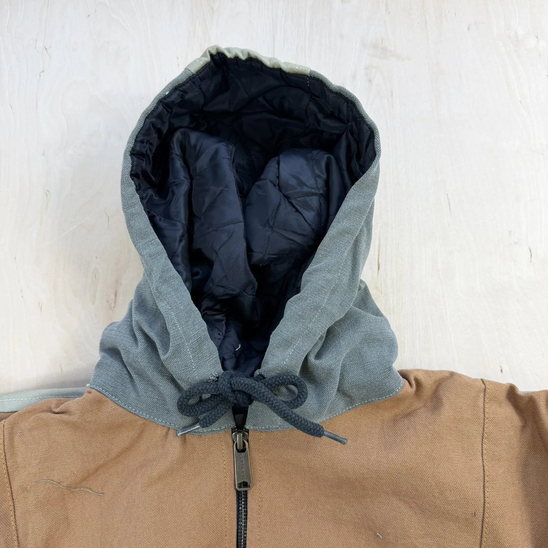 J- Carhartt Reworked Black/Brown Hooded Jacket - M sold by HG Vintage product image thumbnail 4