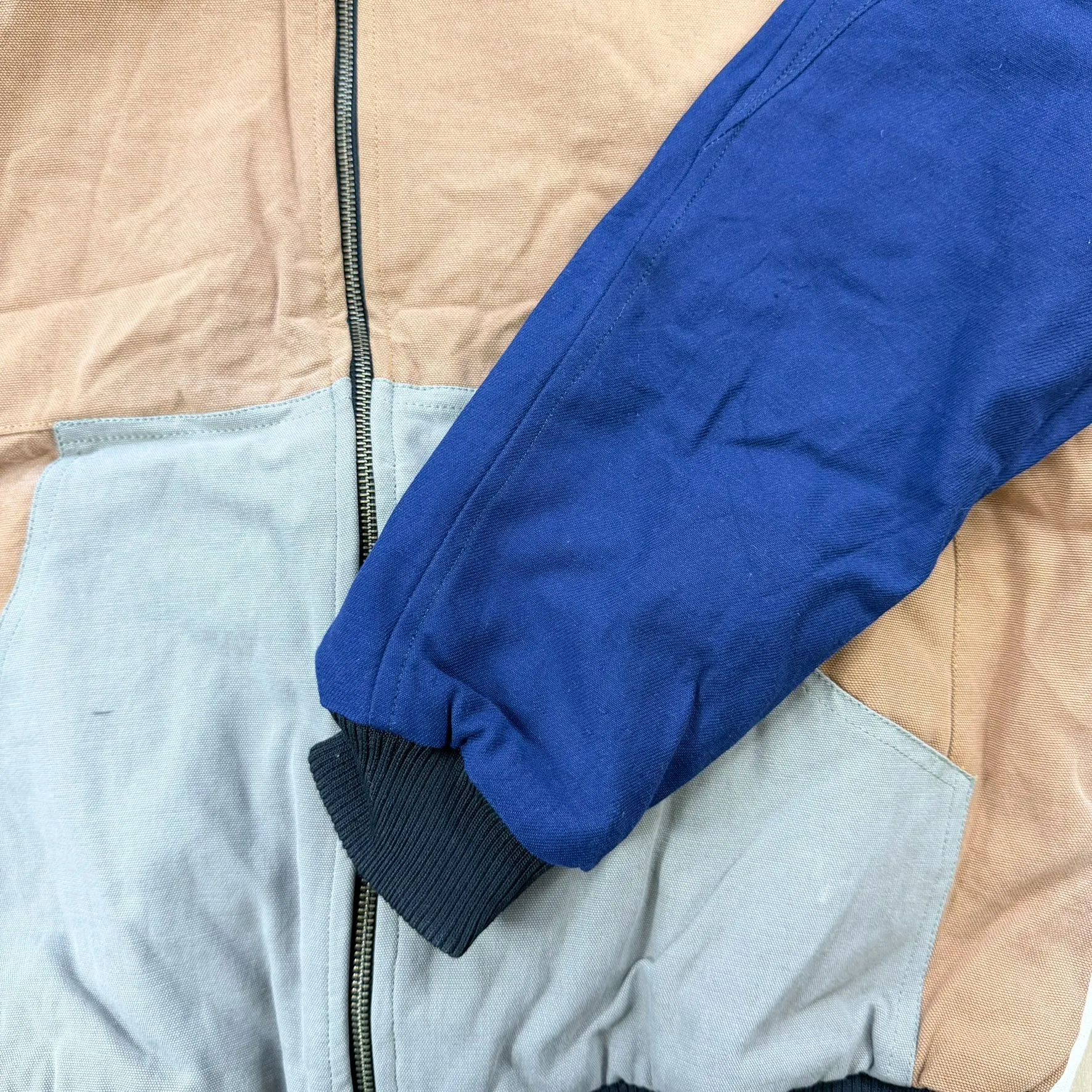 J- Carhartt Reworked Brown/Navy Hooded Jacket - L sold by HG Vintage product image thumbnail 4