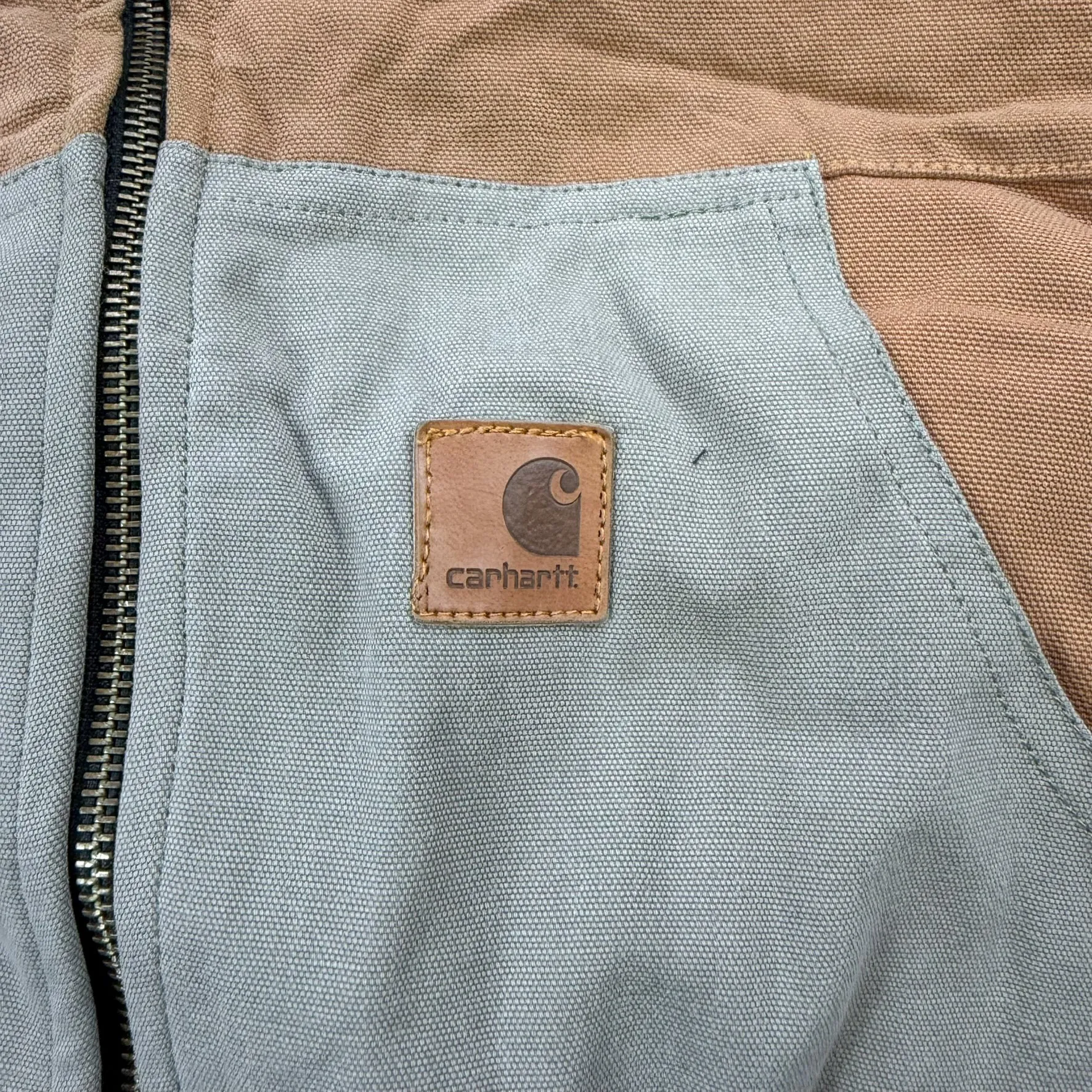 J- Carhartt Reworked Brown/Navy Hooded Jacket - L sold by HG Vintage product image thumbnail 5