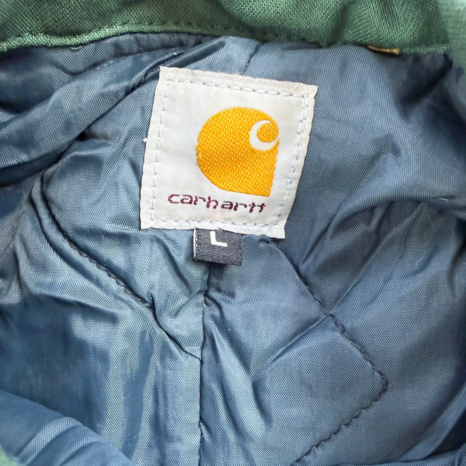 J- Carhartt Reworked Green/Brown Collared Jacket - L sold by HG Vintage product image thumbnail 4