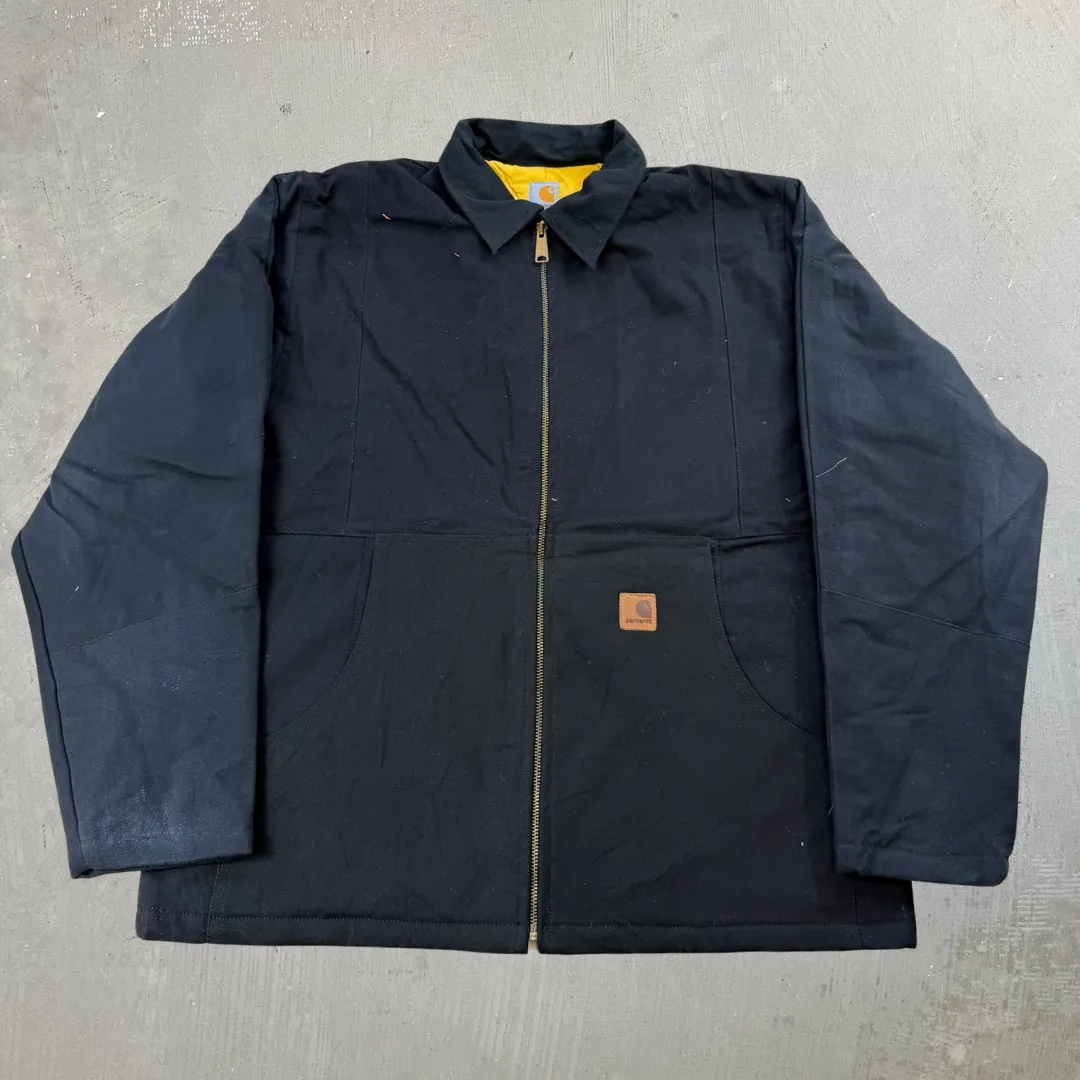 J- Carhartt Reworked Black Collared Jacket - L sold by HG Vintage