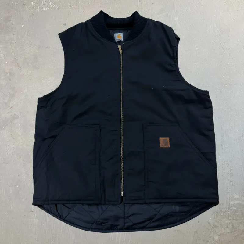 J- Carhartt Reworked Black Work Vest - L made by HG Vintage