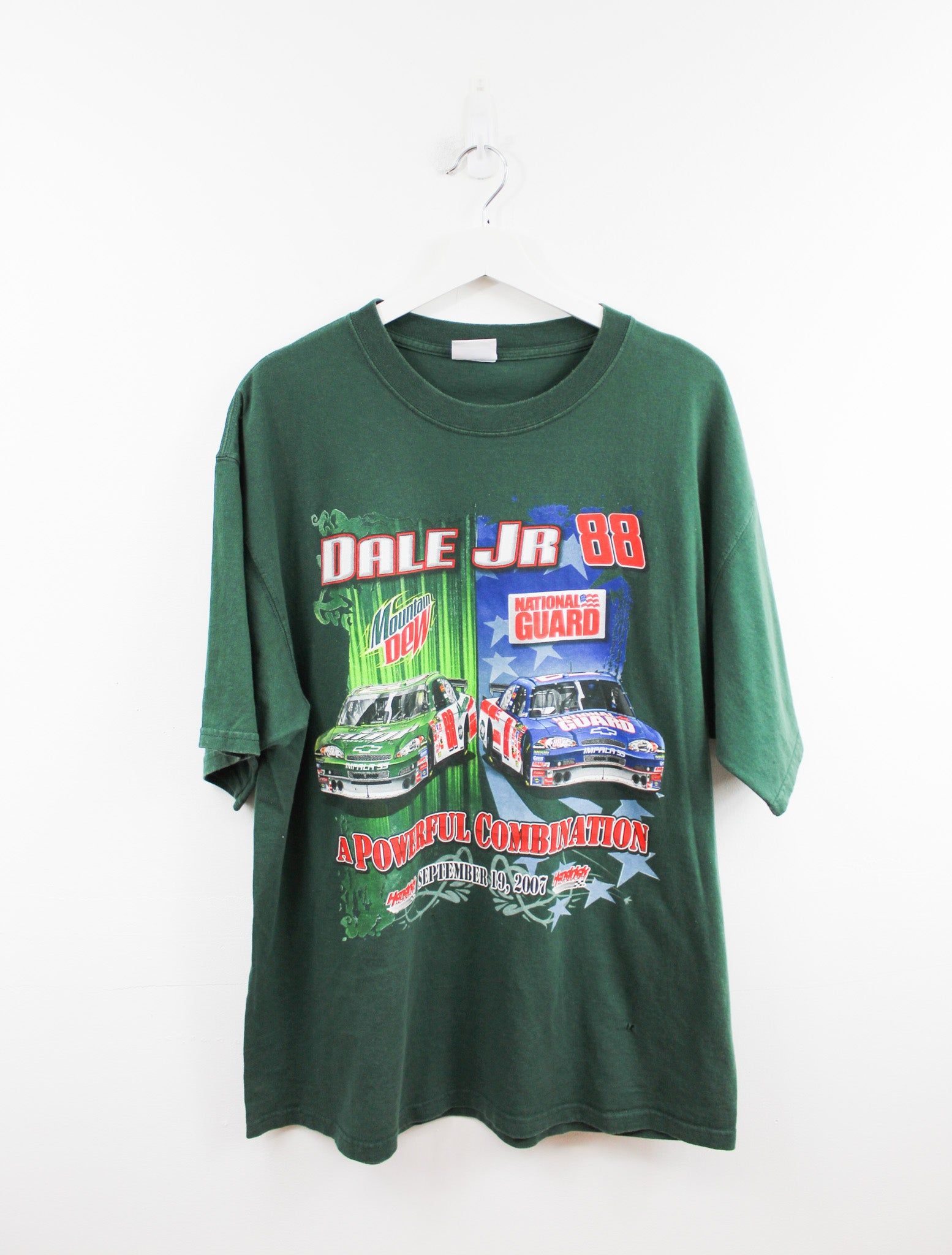 Nascar 2007 Dale Jr Mountain Dew & National Guard Tee sold by HG Vintage
