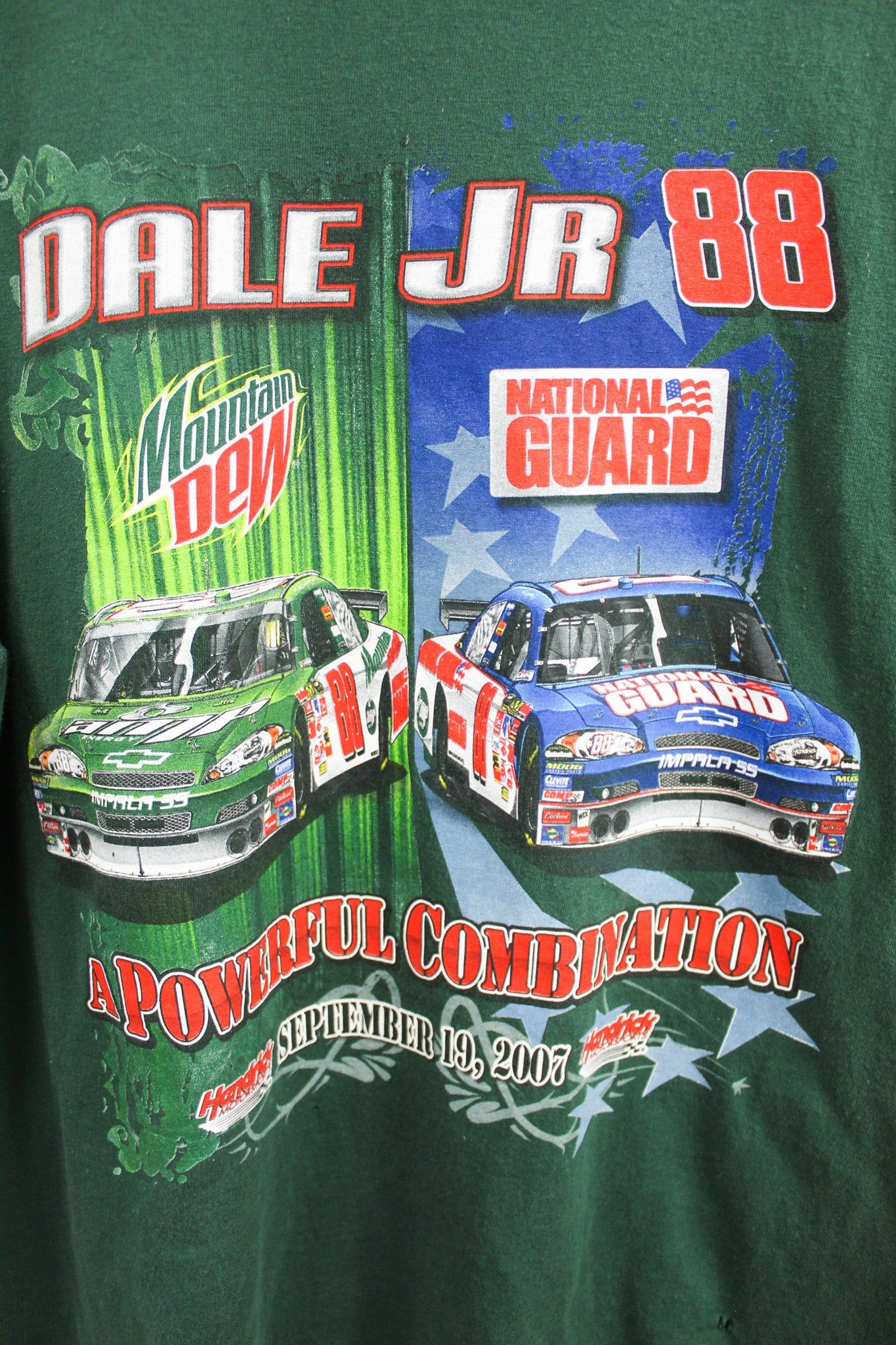 Nascar 2007 Dale Jr Mountain Dew & National Guard Tee sold by HG Vintage product image thumbnail 2