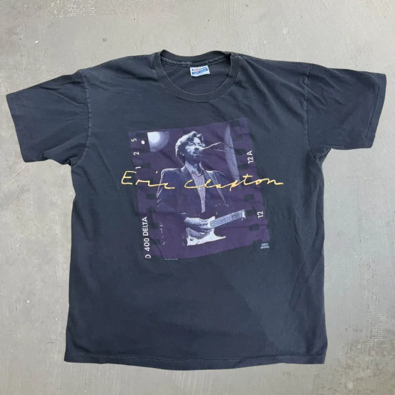 J- Vintage '92 Eric Clapton Picture Made In USA Single Stitch Tee - XL made by HG Vintage