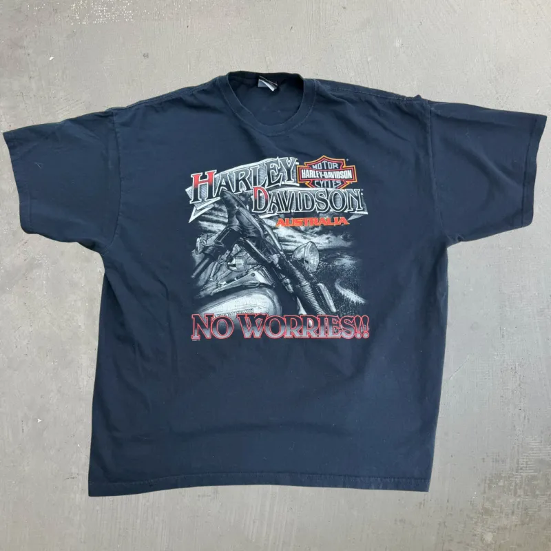 J- Vintage '00 Harley Davidson Australia No Worries!! Graphic Tee - 2XL sold by HG Vintage