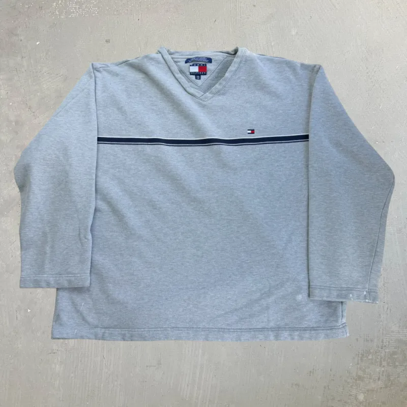 J- Vintage Tommy Hilfiger Embroidered Logo Sweatshirt Style Tee - 2XL sold by HG Vintage