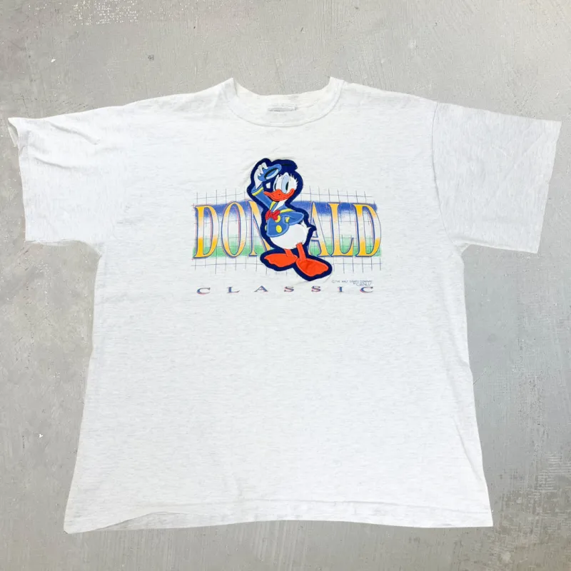 J- Vintage Disney Embroidered Donald Graphic Made In USA Tee - XL made by HG Vintage