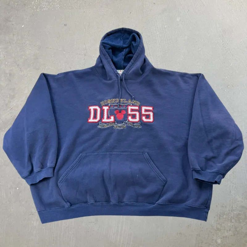 J- Vintage Disney Disneyland 55 Embroidered Text Hoodie - 2XL made by HG Vintage