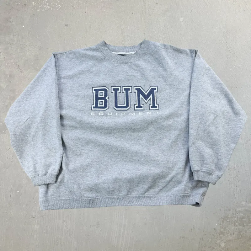 J- Vintage BUM Equipment Text Crewneck - L sold by HG Vintage