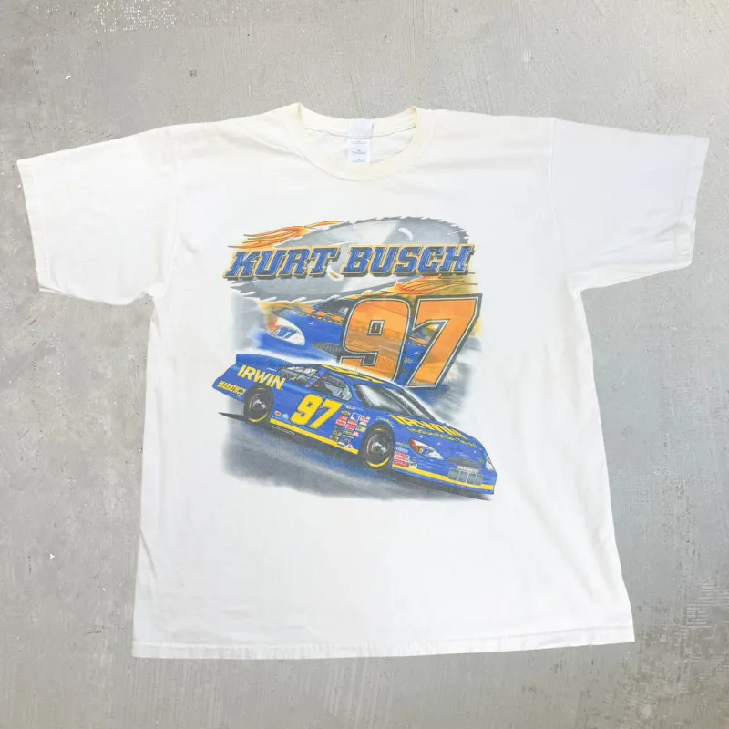 J- Vintage Nascar Kurt Busch Irwin Car Tee - XL sold by HG Vintage