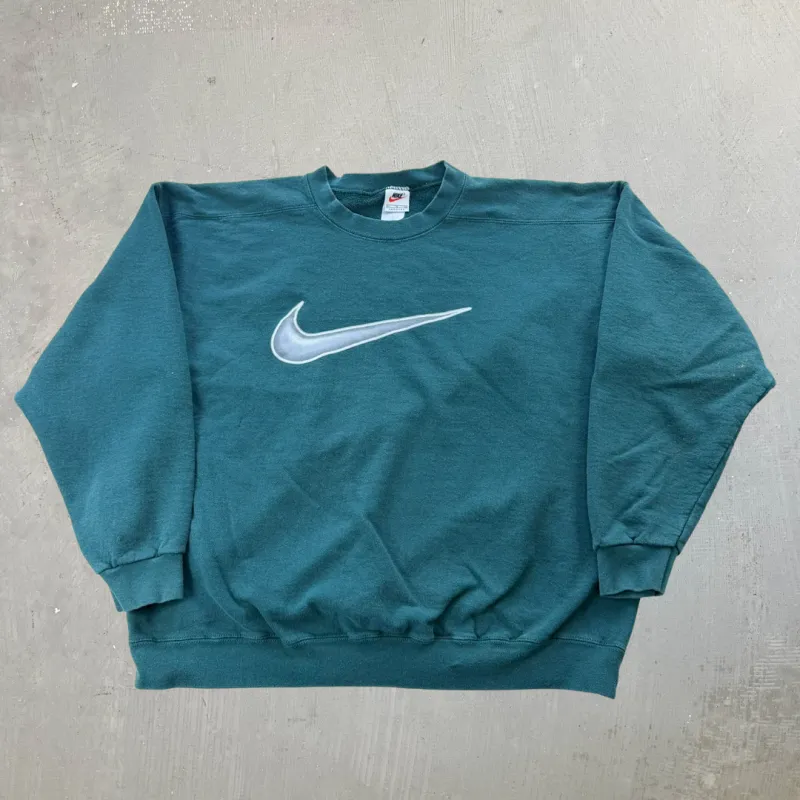 J- Vintage Nike Airbrushed Style Swoosh Graphic Made In USA Crewneck - XL sold by HG Vintage