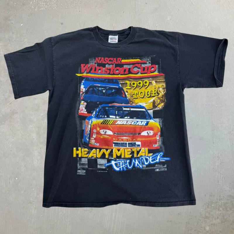 J- Vintage '99 Nascar Winston Cup Heavy Metal Thunder Graphic Tee - XL made by Nascar