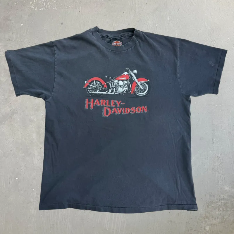 J- Vintage '87 Harley Davidson Honolulu Graphic Made In USA Single Stitch Tee - L sold by HG Vintage