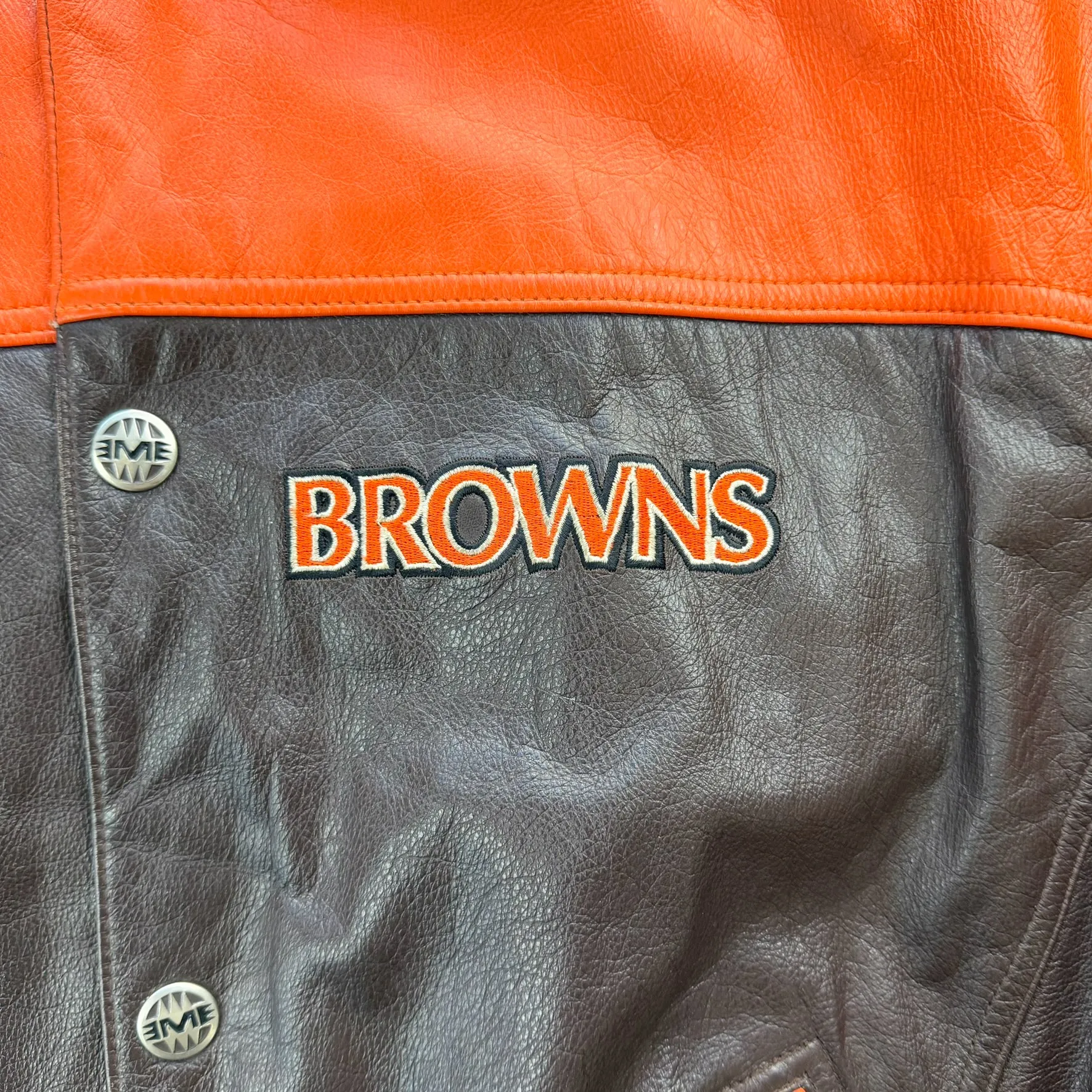 J- Vintage Cleveland Browns NFL Mirage Leather Jacket - XL sold by HG Vintage product image thumbnail 2