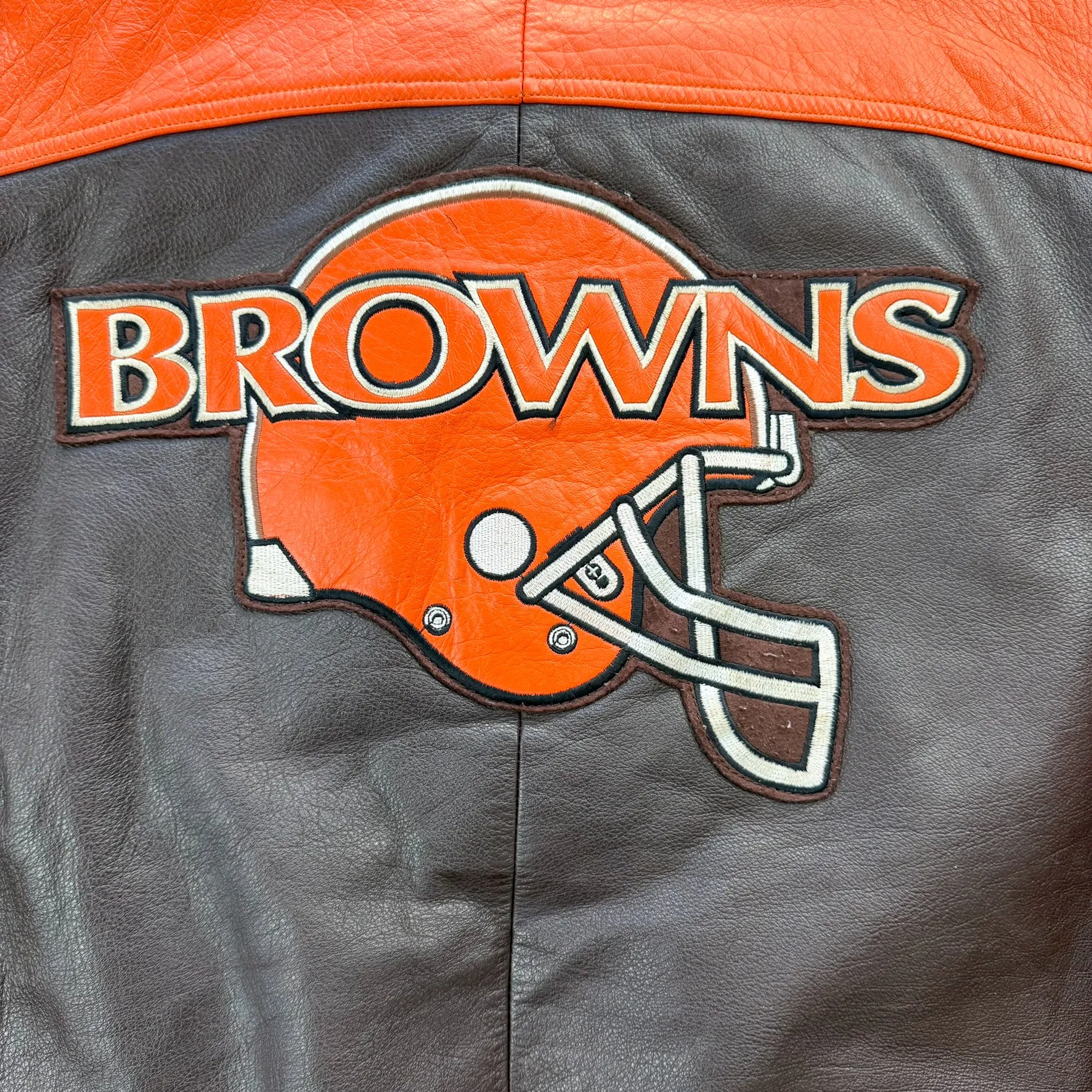 J- Vintage Cleveland Browns NFL Mirage Leather Jacket - XL sold by HG Vintage product image thumbnail 4