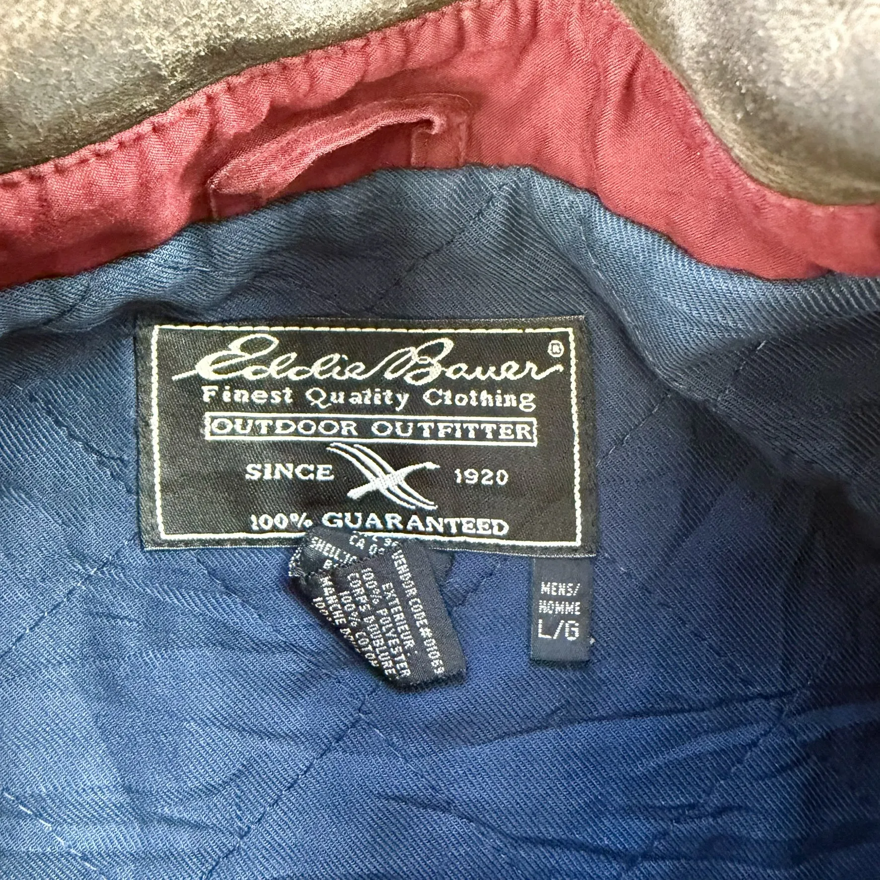 J- Vintage Eddie Bauer Quilt Lined Zip Up Jacket - L sold by HG Vintage product image thumbnail 3