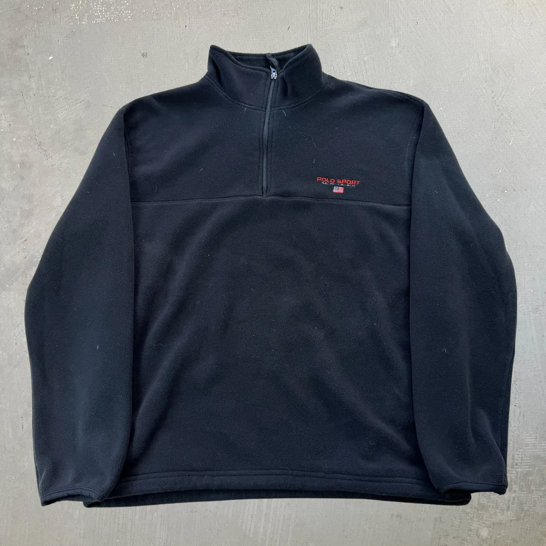 J- Vintage Polo Sport Ralph Lauren Quarter Zip Polar Fleece - L sold by HG Vintage