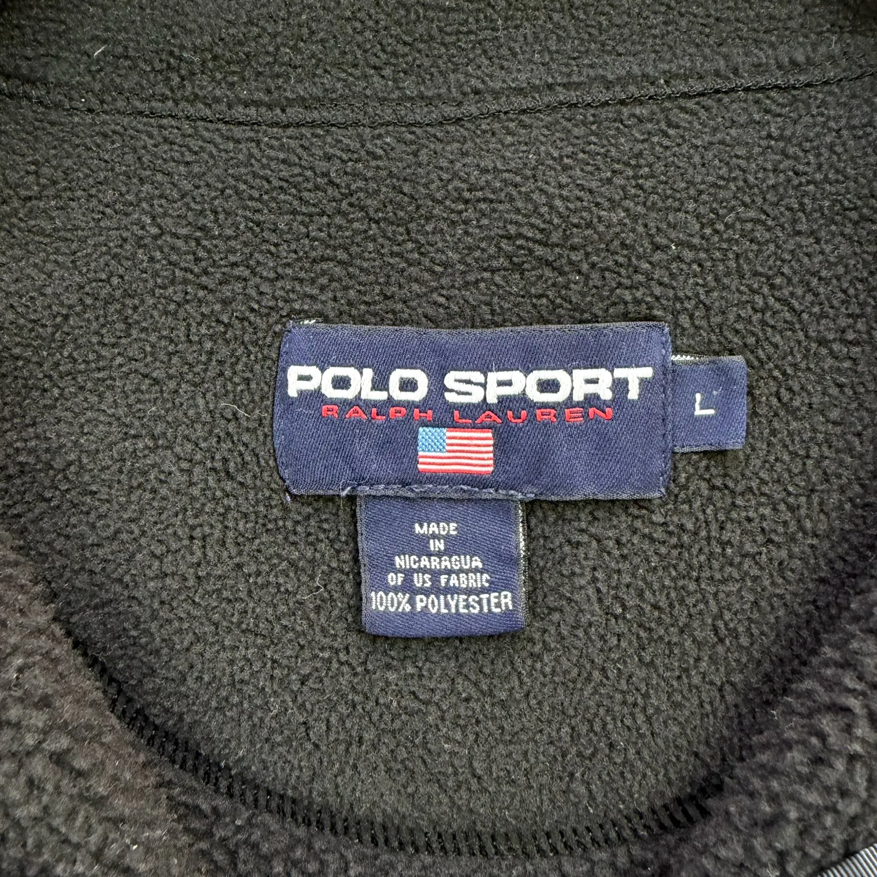 J- Vintage Polo Sport Ralph Lauren Quarter Zip Polar Fleece - L sold by HG Vintage product image thumbnail 3