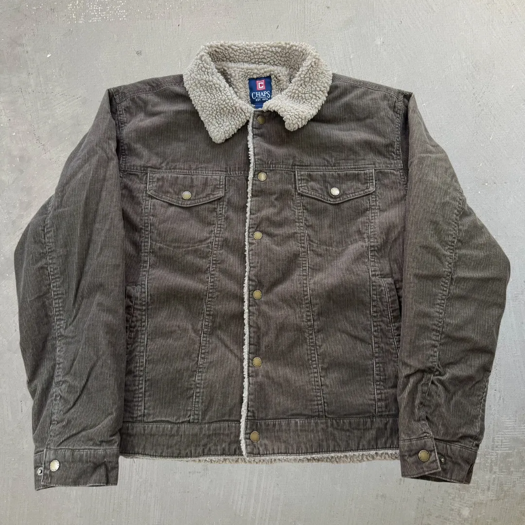 J- Vintage Chaps Ralph Lauren Sherpa Lined Corduroy Jacket - L sold by HG Vintage