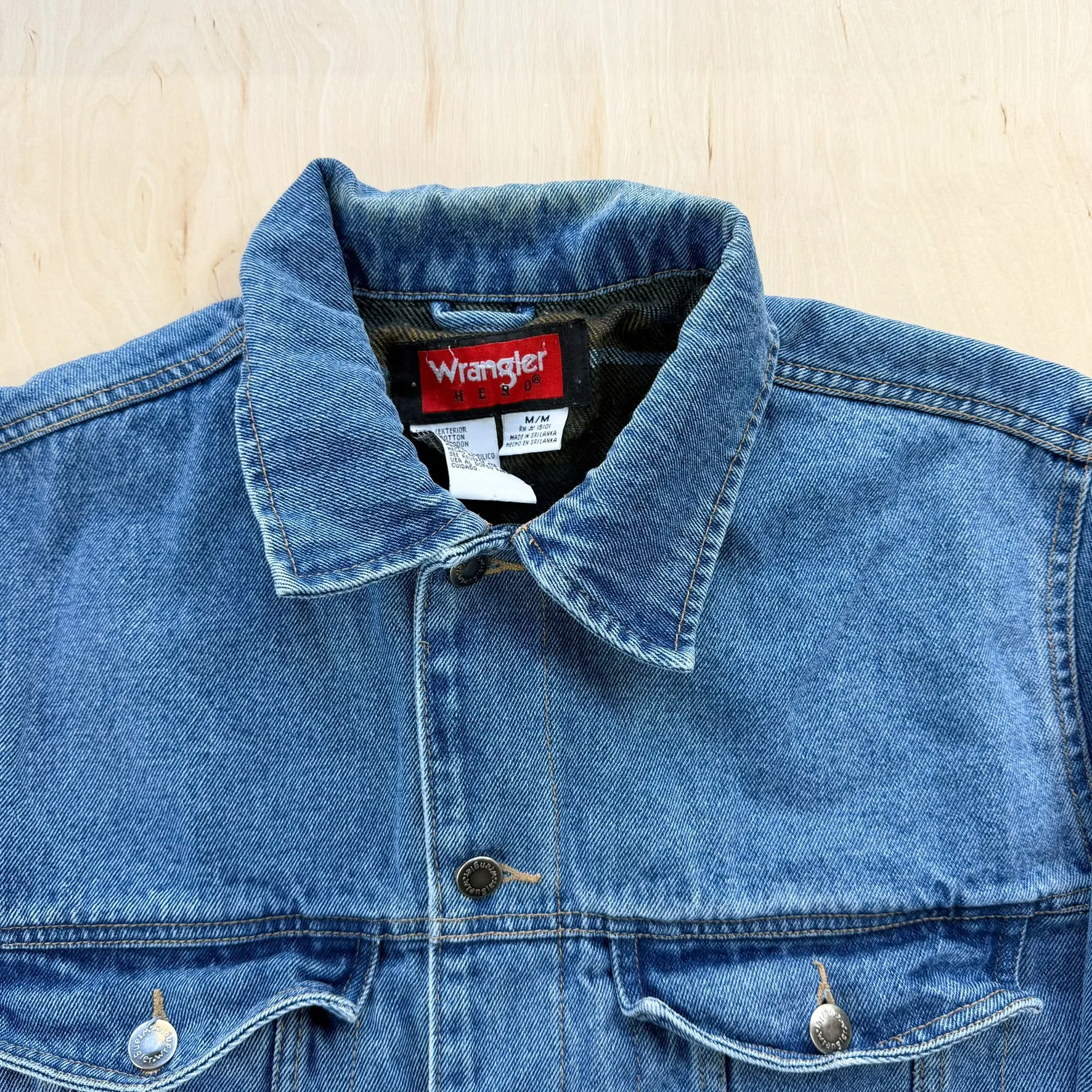 J- Vintage Wrangler Hero Flannel Lined Denim Jacket - M sold by HG Vintage product image thumbnail 2