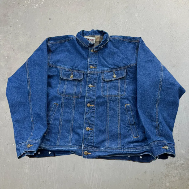 J- Vintage Wrangler Rugged Wear Flannel Lined Denim Jacket - XL sold by HG Vintage