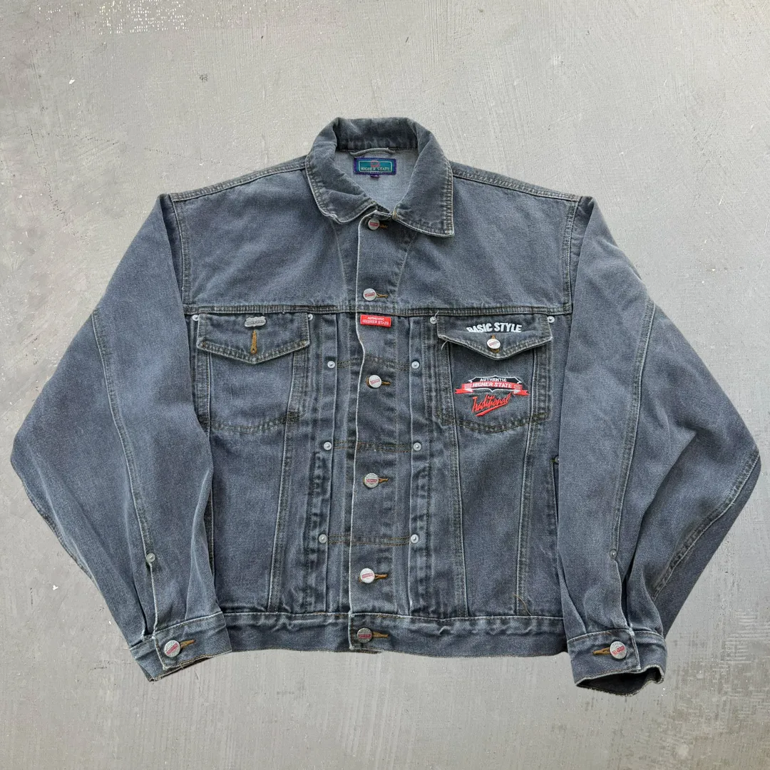 J- Vintage Higher State Authentic Black Denim Jacket - S sold by HG Vintage