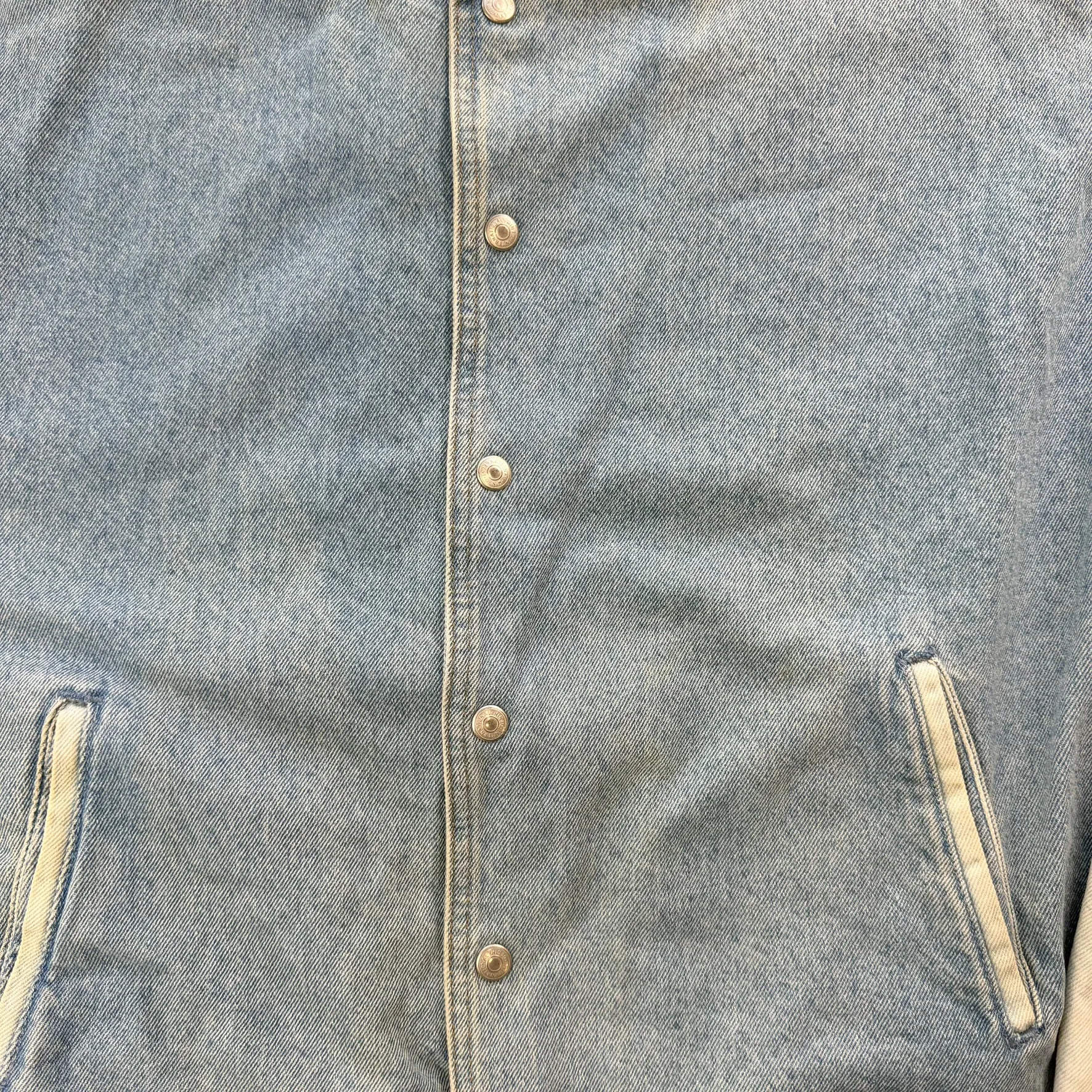 J- Vintage International Denim Wolf Graphic Bomber Denim Jacket - XL sold by HG Vintage product image thumbnail 2