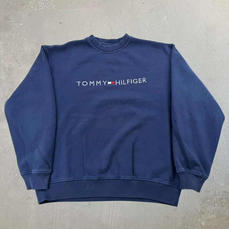 J- Vintage Tommy Hilfiger Embroidered Text & Logo Crewneck - M sold by HG Vintage