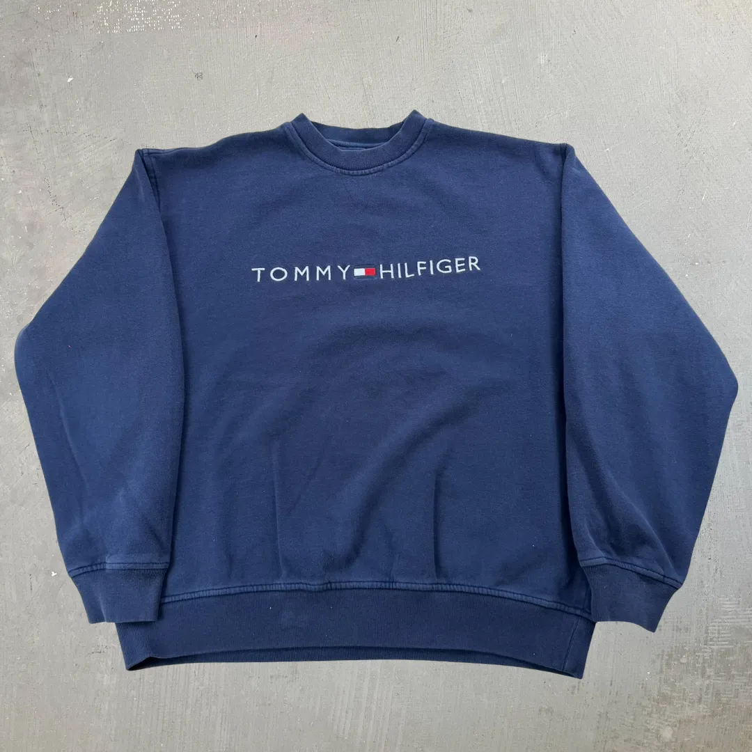 J- Vintage Tommy Hilfiger Embroidered Text & Logo Crewneck - M sold by HG Vintage