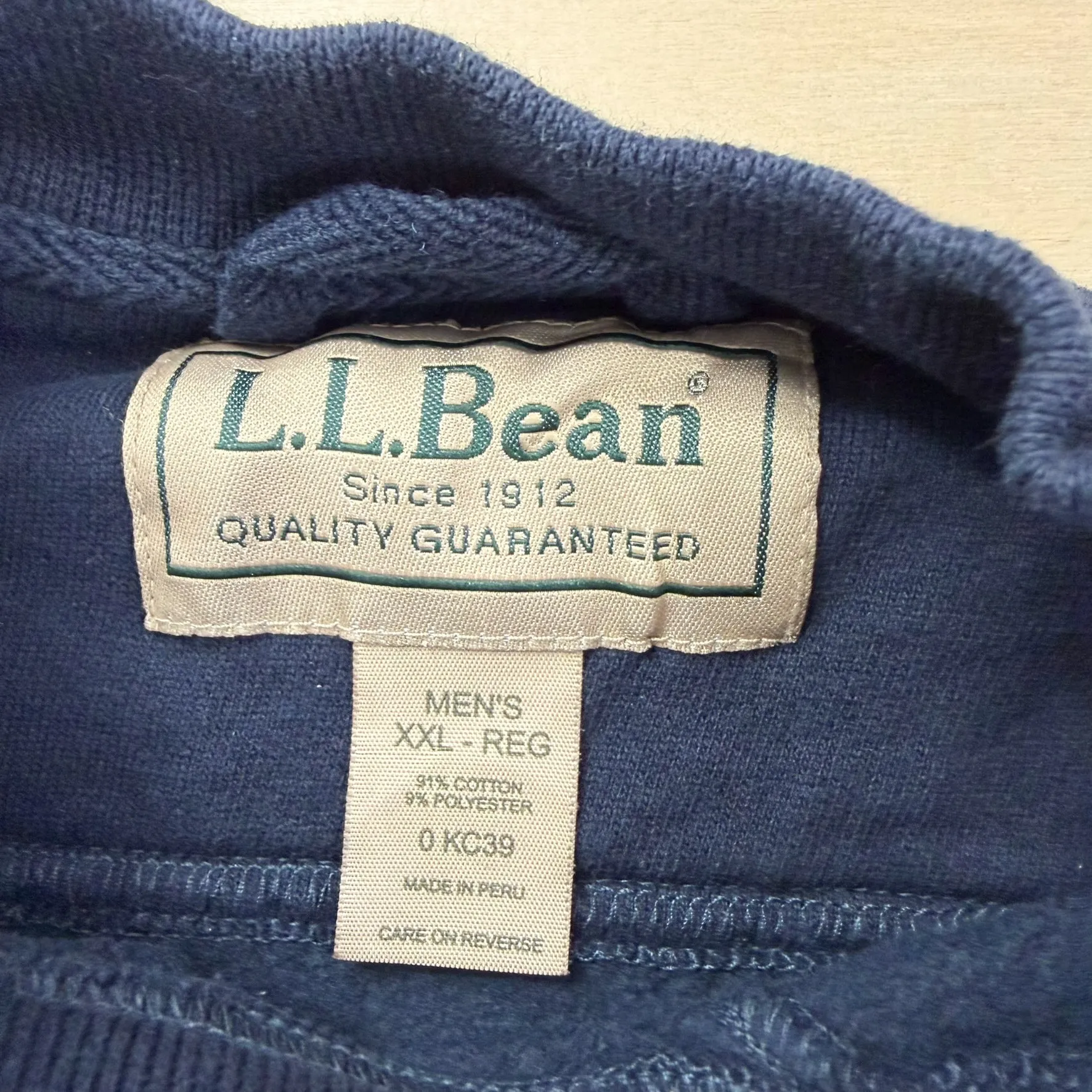 J- Vintage LL Bean Blank Navy Crewneck - 2XL sold by HG Vintage product image thumbnail 3