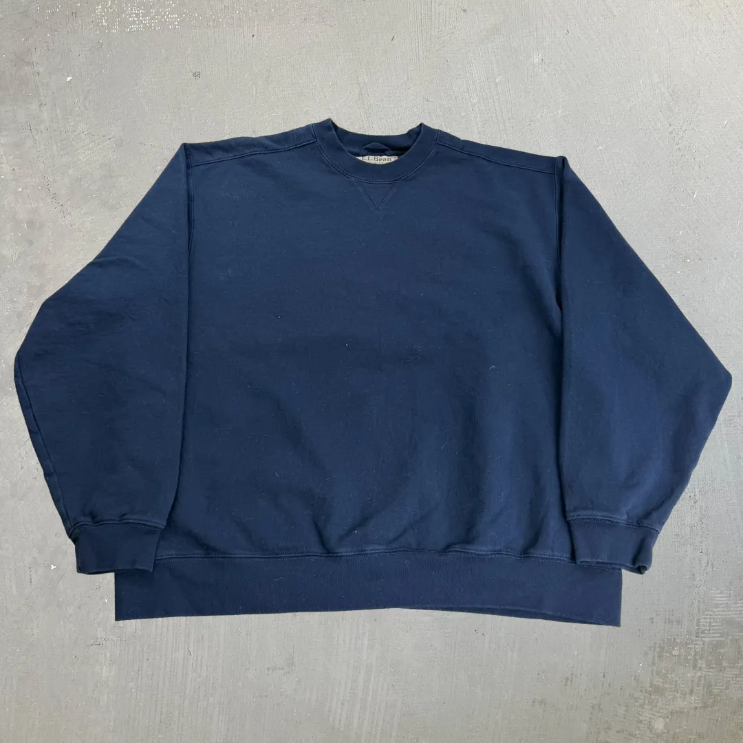 J- Vintage LL Bean Blank Navy Crewneck - 2XL sold by HG Vintage