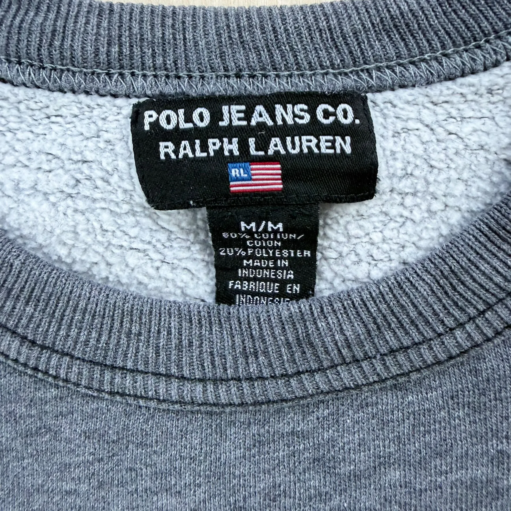 J- Vintage Polo Sports Ralph Lauren Text Grey Crewneck - M sold by HG Vintage product image thumbnail 3