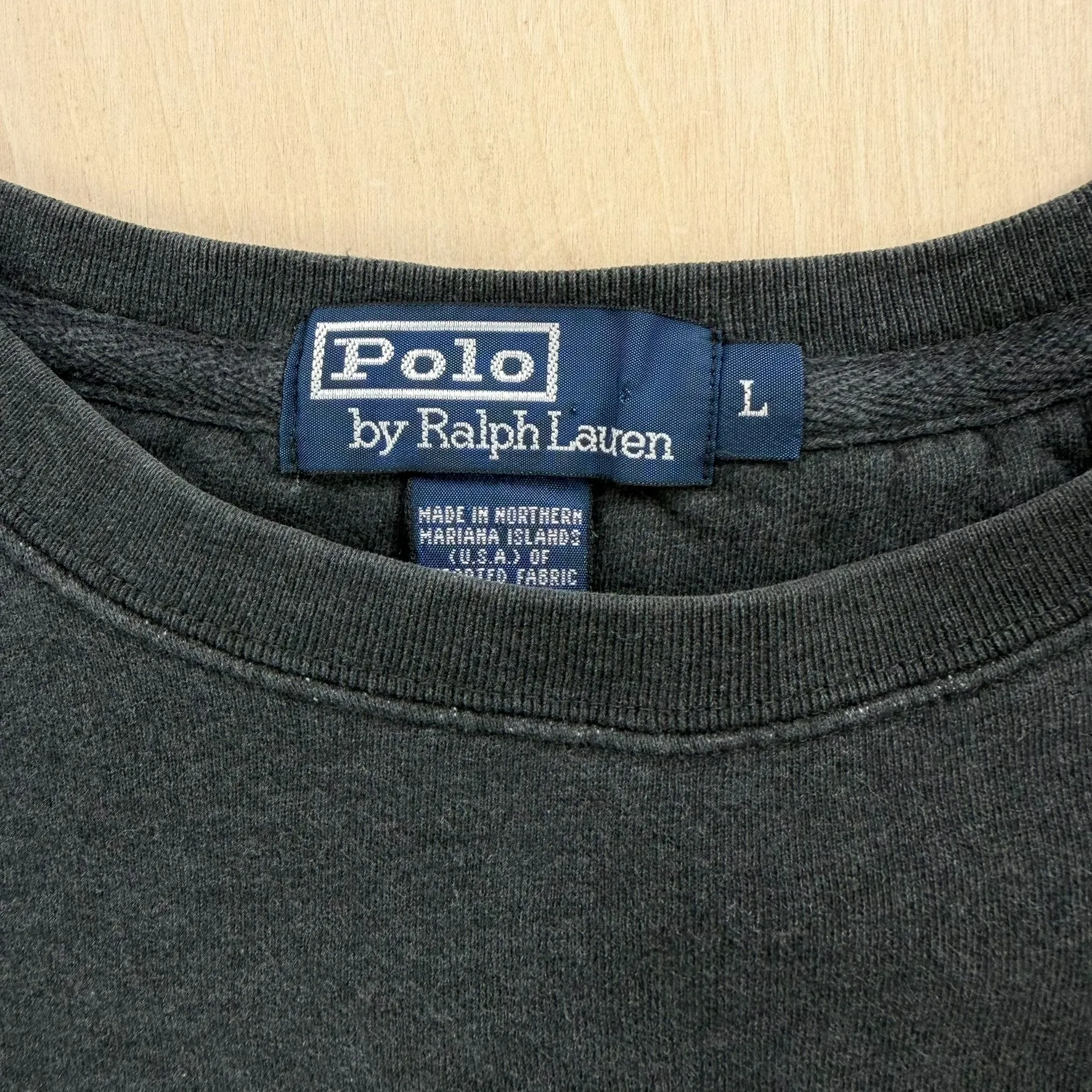 J- Vintage Polo Ralph Lauren Embroidered Dark Grey Crewneck - L sold by HG Vintage product image thumbnail 4