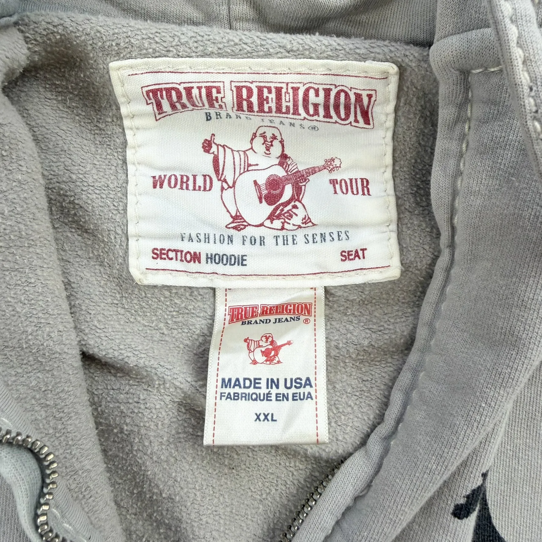 J- Vintage True Religion Logo Zip Up Hoodie - 2XL sold by HG Vintage product image thumbnail 3