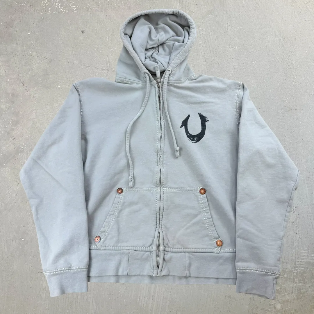 J- Vintage True Religion Logo Zip Up Hoodie - 2XL sold by HG Vintage