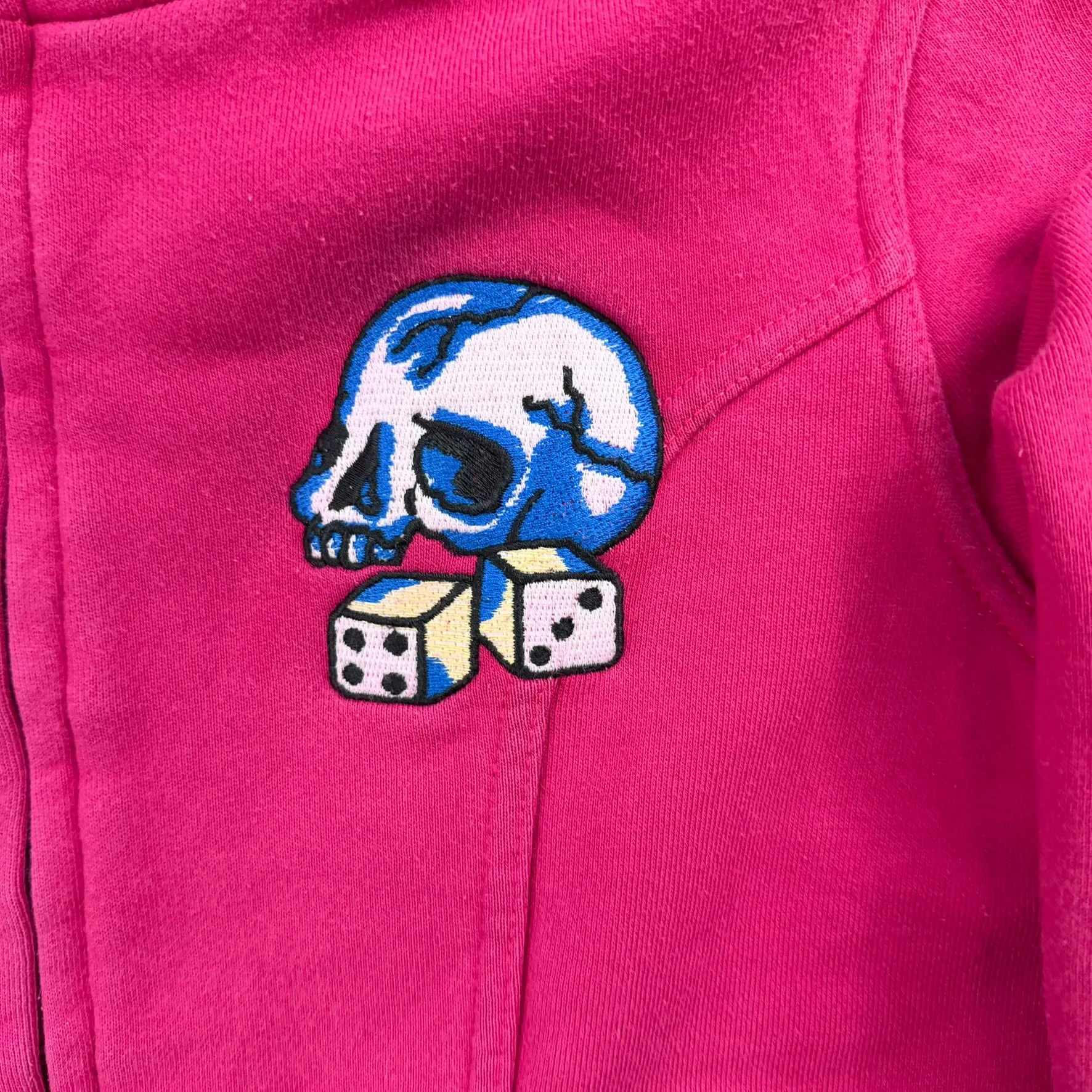 J- Vintage Ed Hardy Winner Takes All Bedazzled Skull Sherpa Lined Hoodie - XS sold by HG Vintage product image thumbnail 3