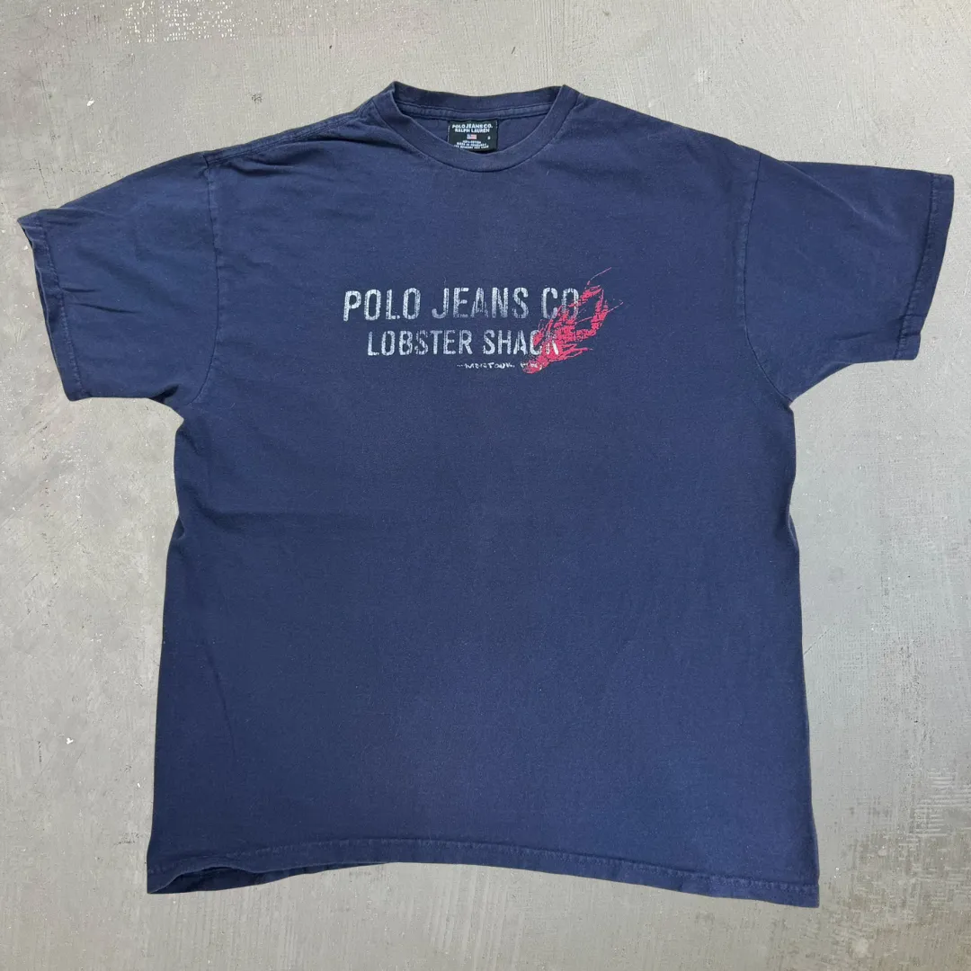 J- Vintage Polo Jeans Ralph Lauren Lobster Shack Tee - S sold by HG Vintage