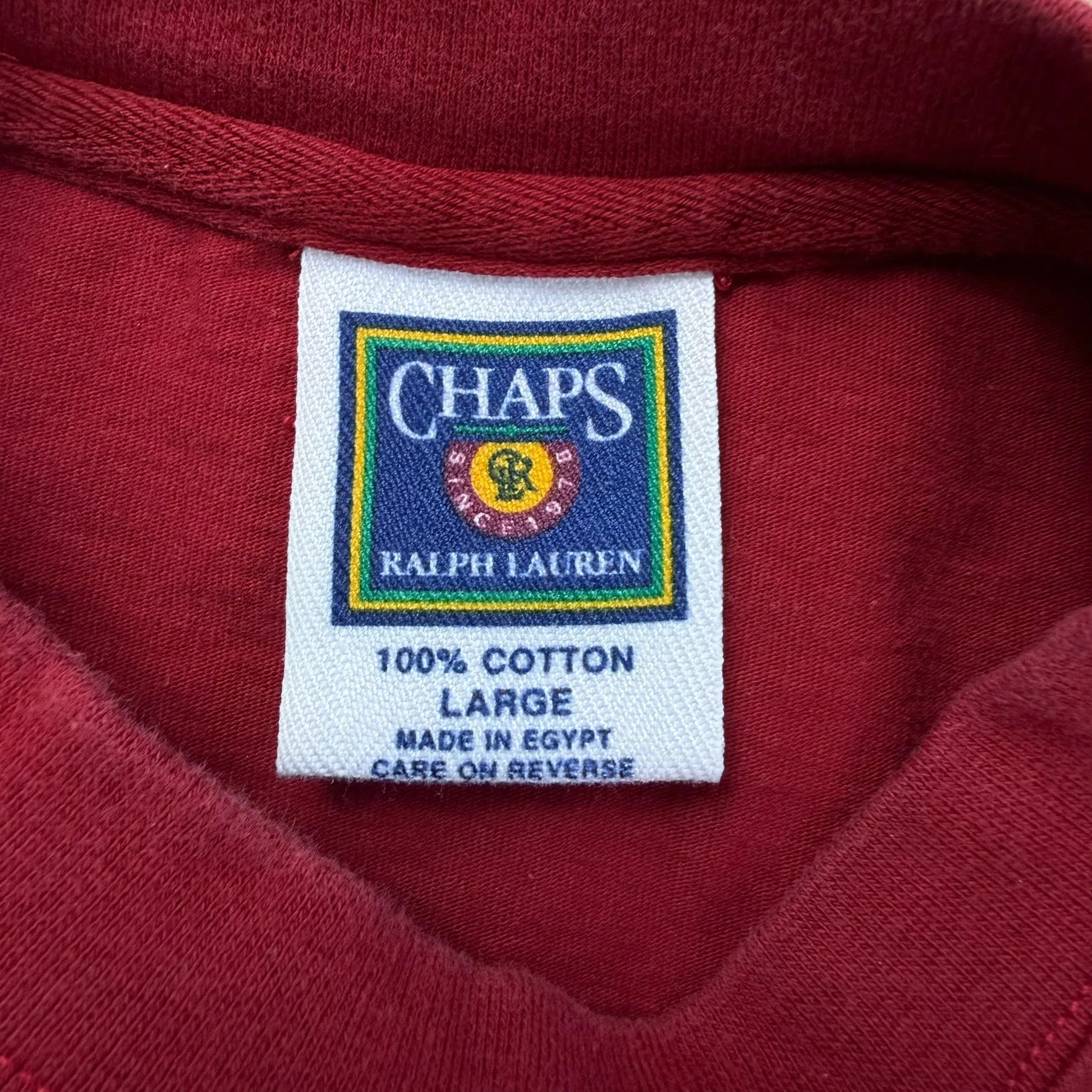 J- Vintage Chaps Ralph Lauren Embroidered Text Pocket Tee - L sold by HG Vintage product image thumbnail 3