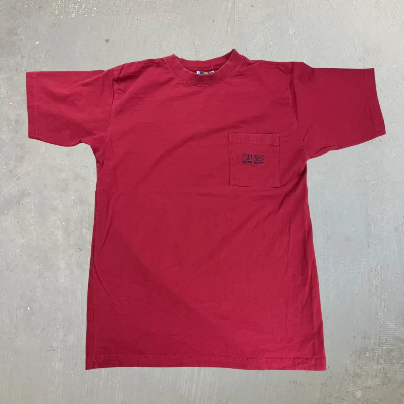 J- Vintage Chaps Ralph Lauren Embroidered Text Pocket Tee - L made by HG Vintage