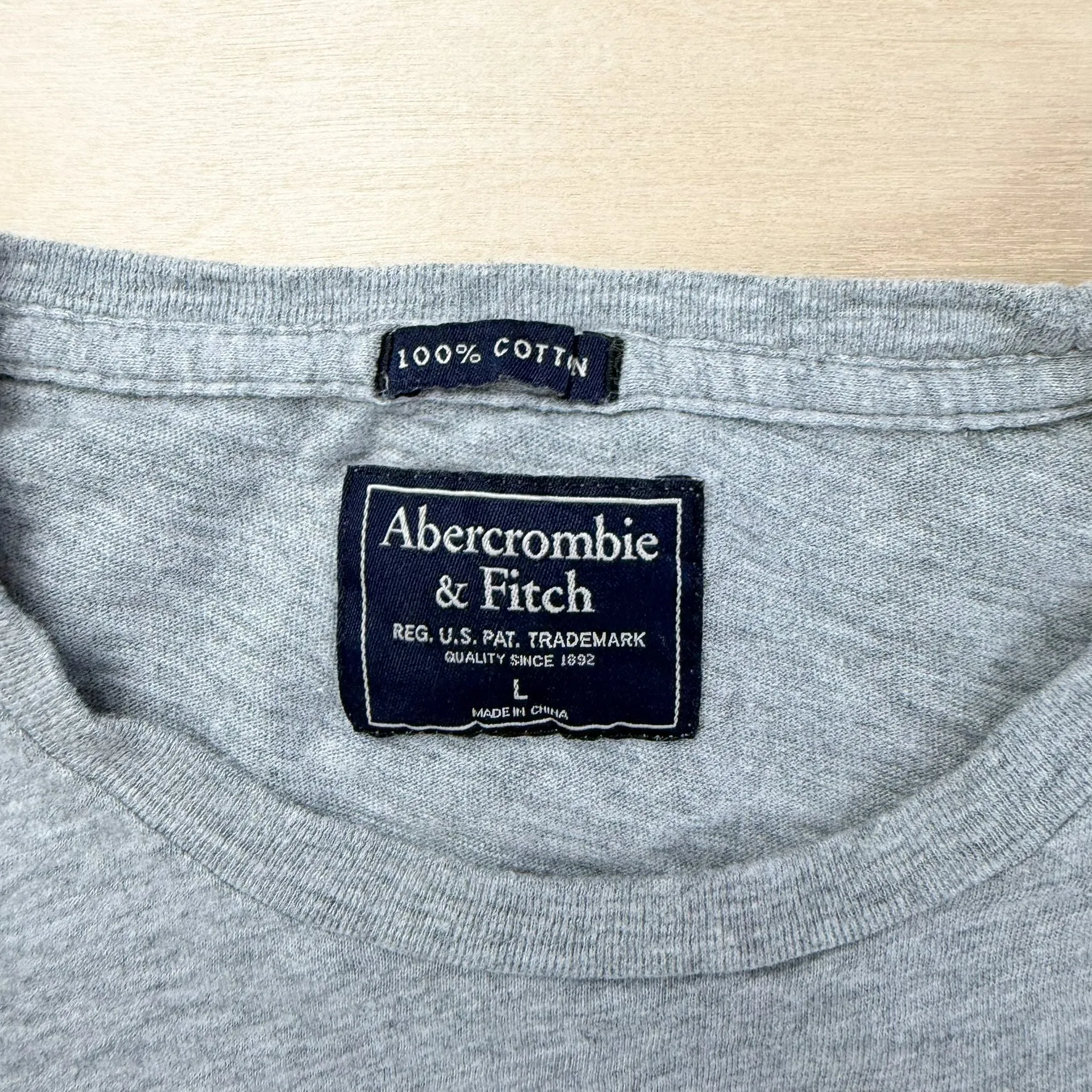 J- Vintage Abercrombie & Fitch Embroidered Text Tee - L sold by HG Vintage product image thumbnail 3