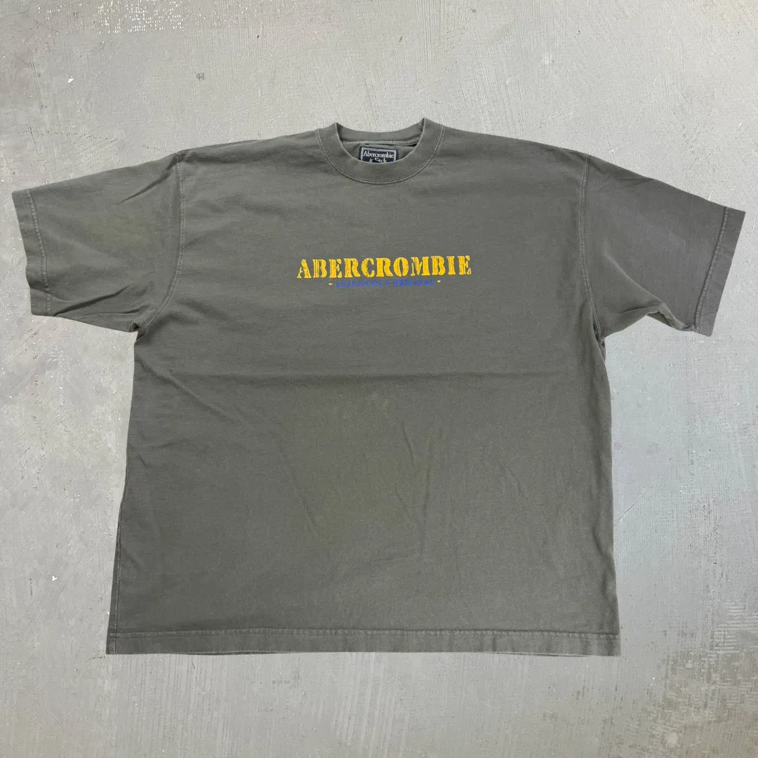 J- Vintage Abercrombie & Fitch Authentic & Original Text Tee - XL sold by HG Vintage