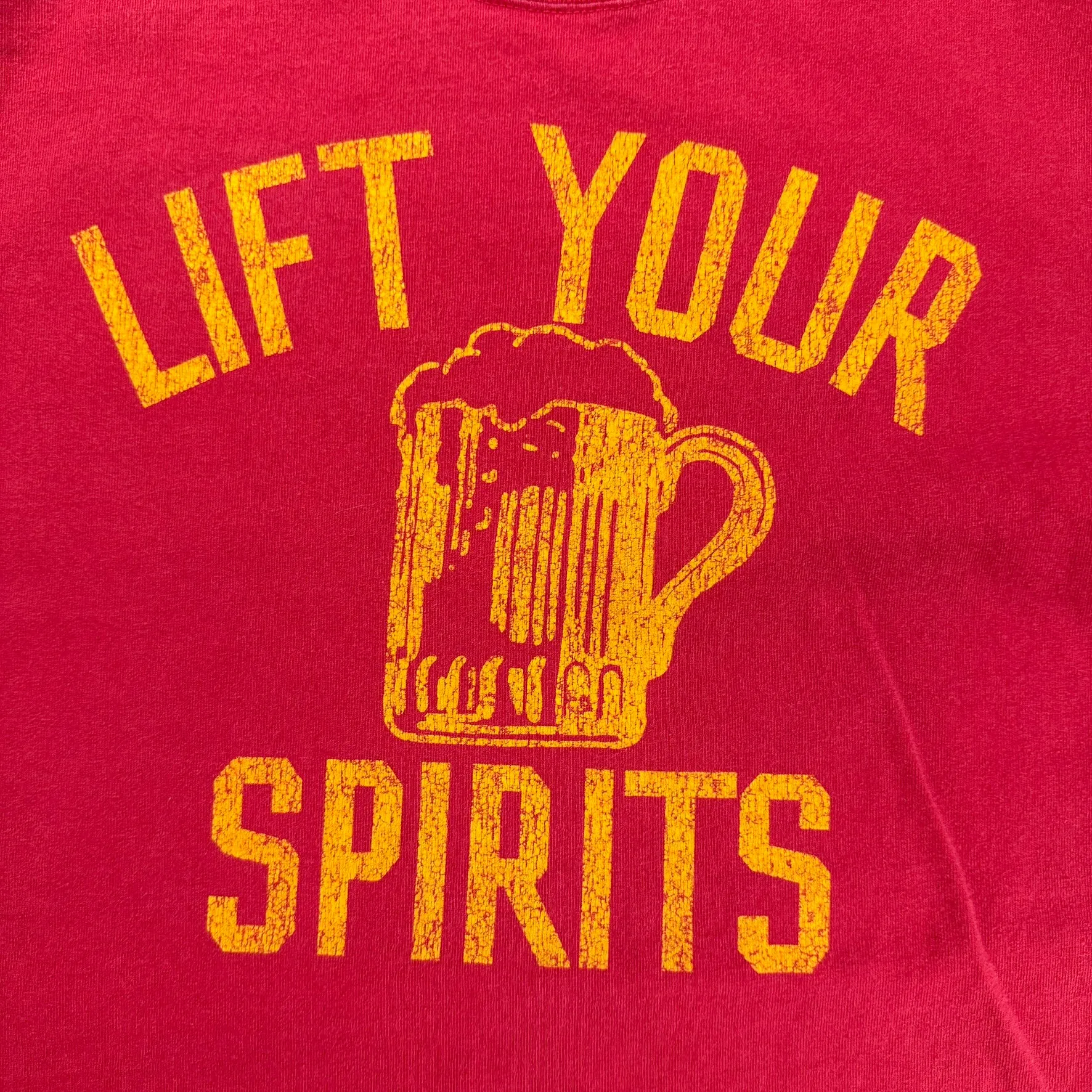 J- Vintage Abercrombie & Fitch Lift Your Spirit Beer Text Graphic Tee - 2XL sold by HG Vintage product image thumbnail 2