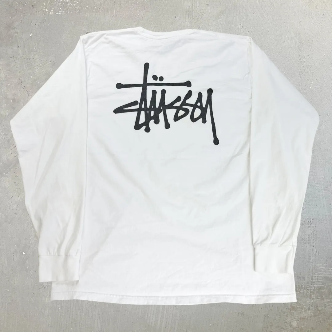 J- Vintage Stussy Text Logo Long Sleeve Tee - L sold by HG Vintage product image thumbnail 3