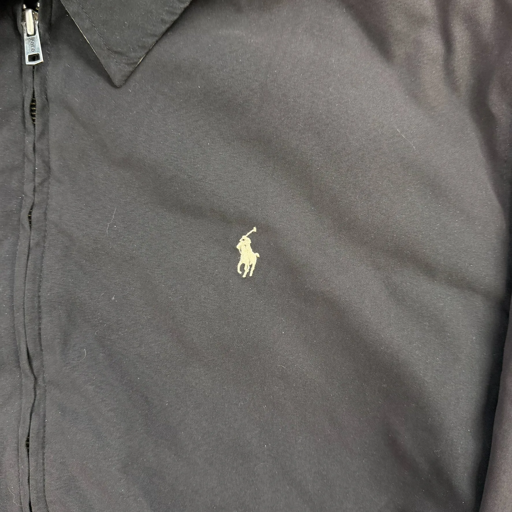 J- Vintage Polo Ralph Lauren Black Plaid Lined Zip Up Harrington Jacket - L sold by HG Vintage product image thumbnail 2