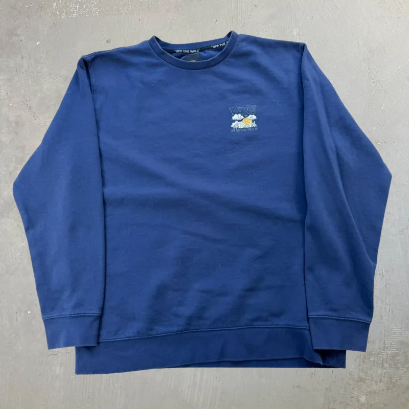 J- Vans Off The Wall Sun & Cloud Smiling Graphic Crewneck - XL sold by HG Vintage