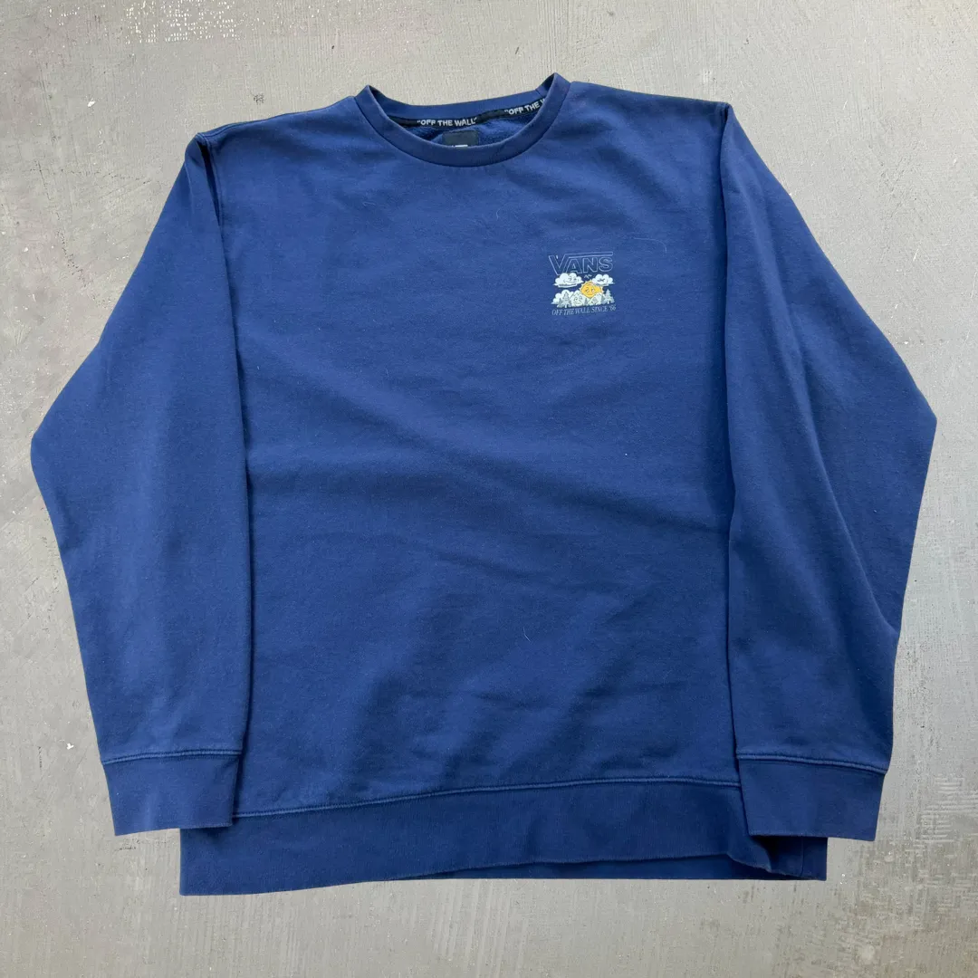 J- Vans Off The Wall Sun & Cloud Smiling Graphic Crewneck - XL sold by HG Vintage